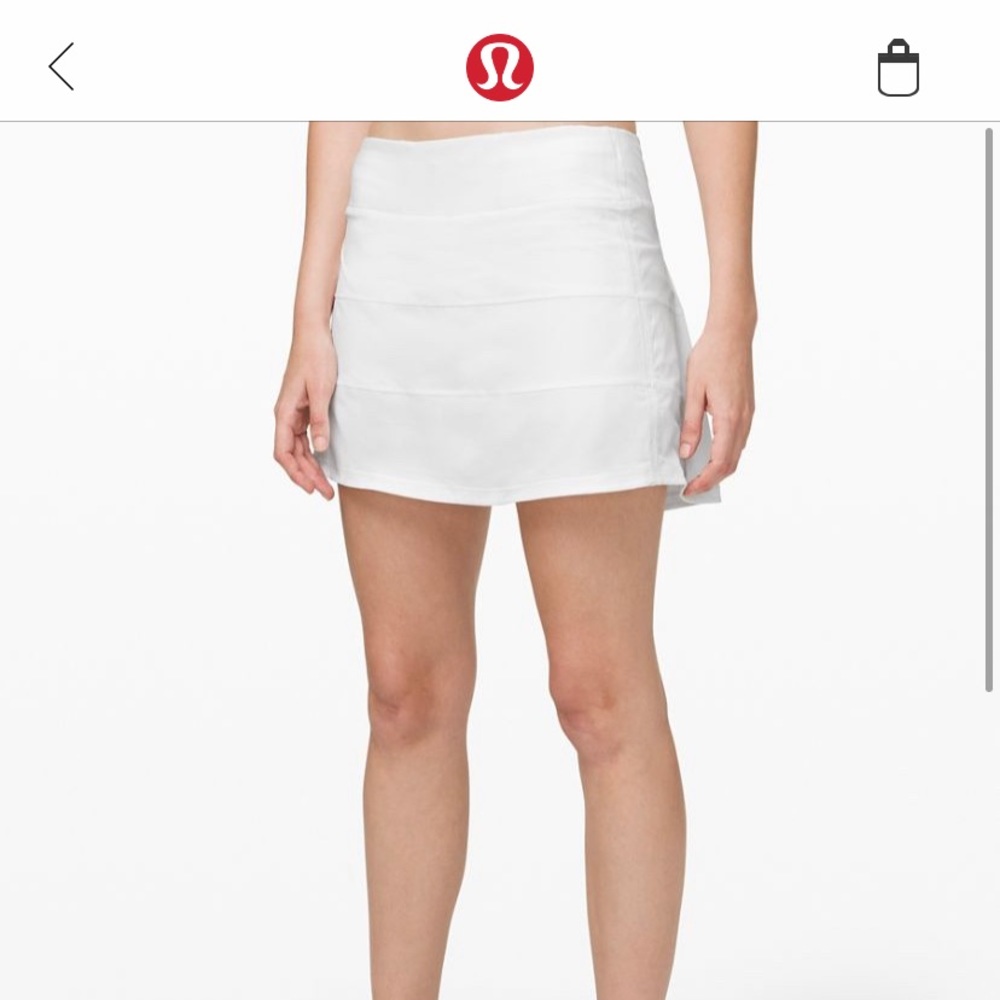 white lululemon skirt